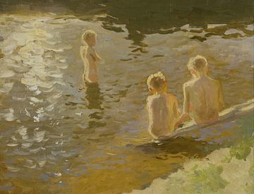 Jongens in bad, Johann Walter-Kurau