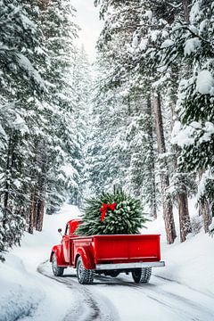 Kerstboom rit van Poster Art Shop