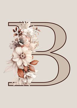 Bohemien initiaal: B – Kunst voor kinderen van Digital Art Lover