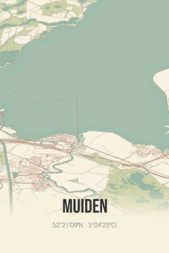 Vintage map of Muiden (North Holland) by Rezona