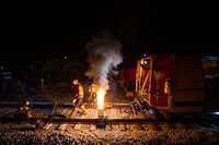 Thermiet lassen op het spoor
