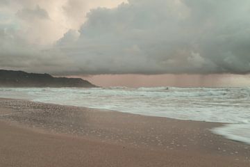 Mistig, dromerig strand van Costa Rica, ruig van Nicole de Ruijter