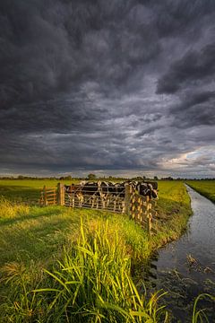 Onweer boven de polder van Bas Meelker