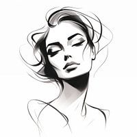 Line art portrait
