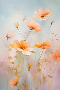 Peach Wildflowers by Jacky