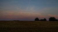 Zonsondergang boven graanveld