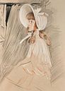 Paul César Helleu - Meisje kijkt omhoog van Peter Balan thumbnail
