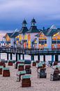 Sunset Sellin Pier, Rügen, Deutschland von Henk Meijer Photography Miniaturansicht