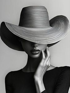 Elegante Dame einfarbig