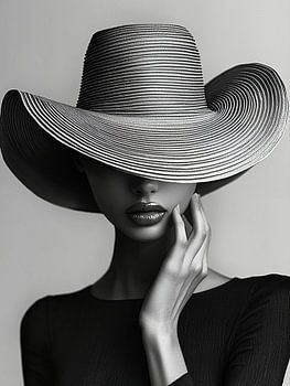 Elegante dame monochrome