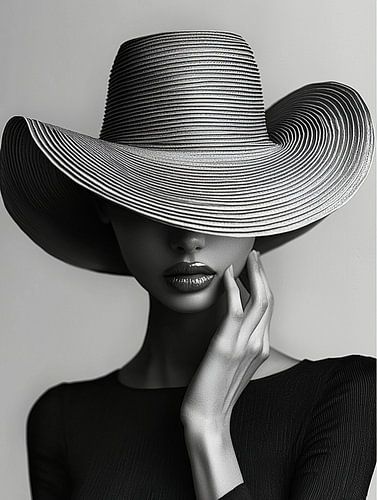 Elegant lady monochrome