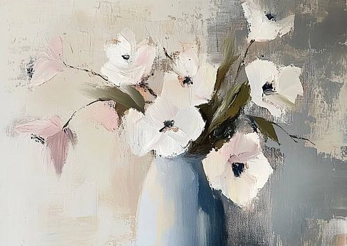 Vase à fleurs | Teintes douces de pétales