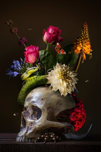 Bloemstilleven - Royal Skull