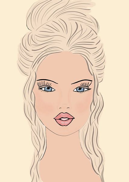 The blonde girl with the blue eyes by Hilde Remerie Photography and digital art
