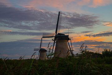 Les moulins à vent de Kinderdijk, Pays-Bas sur Gert Hilbink