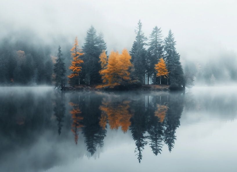 Herbstspiegelungen von fernlichtsicht