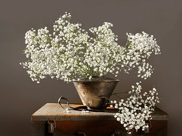 Still life with flowers. Plasterwort. Cut flowers. by Alie Ekkelenkamp