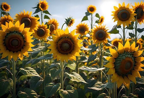 Stralende Zonnebloem: Natuur in Volle Bloei