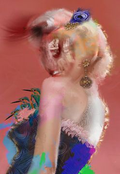 Marilyn Monroe, abstract portrait of a blonde woman | The Fashion Collection No.15 by MadameRuiz