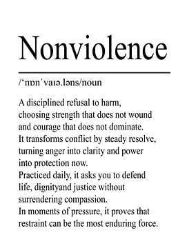 Définition de la non-violence - Blanc sur WordsThatInspire