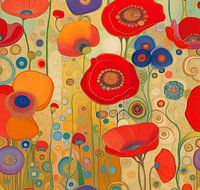 Wildbloemen a la gustav klimt