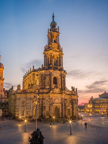 Dresden - Dresden Court Church at sunset by t.ART