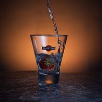 Een vreemde combinatie Martini met aardbei