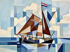 Sailing ship on the IJsselmeer