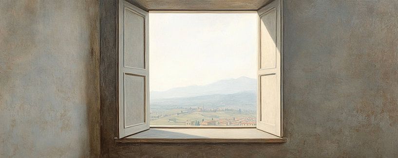 Vue peinture | Vue fenêtre par Peintures accrocheuses
