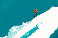 Sneeuwwandeling in het hooggebergte van Poster Art Shop thumbnail