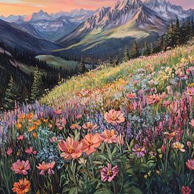 Bloemenweide van Olga Wildrose