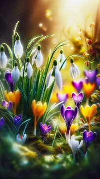 Crocuses and snowdrops by Max Steinwald