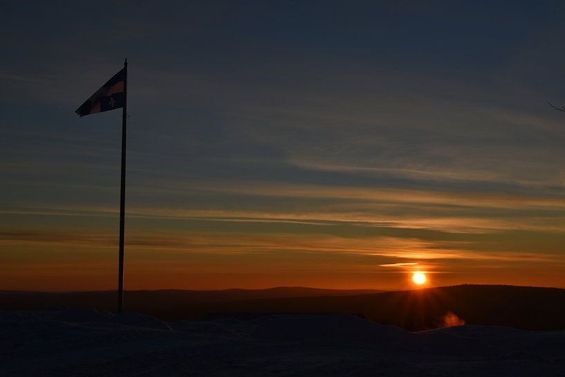 A sunrise on an autumn morning by Claude Laprise