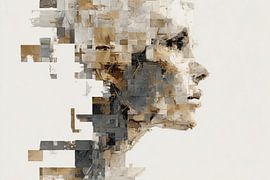 Fading Fragments – An abstract portrait dissolving into space by SPEQ ART