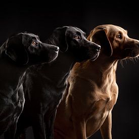 Elegante Labradors fine-art van Lotte van Alderen