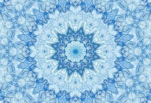 Denim Star (Mandala oder Rosette in Hellblau)