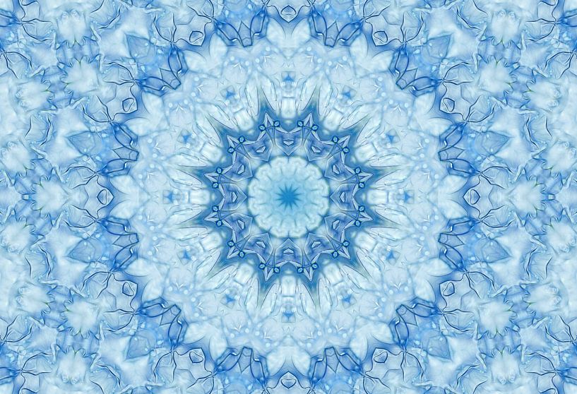 Denim Star (Mandala ou rosette en bleu clair) par Caroline Lichthart