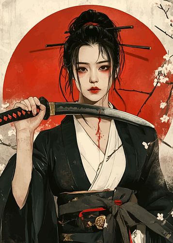 Japanse vrouwelijke samoerai 8