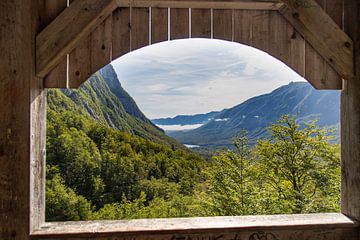 Mountain hut with view by Louise Poortvliet