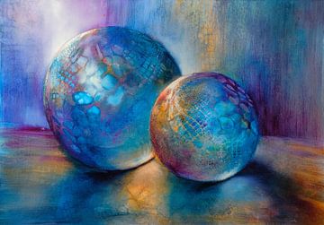Illuminated - two marbles full of light