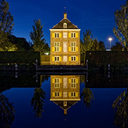 Spiegelung von Huygens' Hofwijck am Abend von Rini Braber