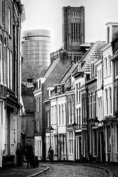 De Haverstraat in Utrecht met de Verrekijker en de Inktpot gezien vanaf de Oudegracht. van De Utrechtse Grachten