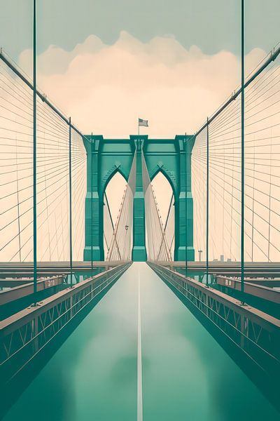 Brooklyn Bridge in New York by Thea