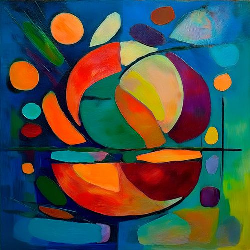 Moderne Abstraktion. Geometrische Kunst. Kollektion Multicolour-2