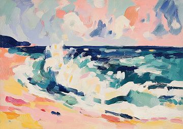 Abstract surf on the seashore by Niklas Maximilian