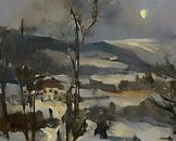 Snowy landscape in Limburg by Nop Briex thumbnail