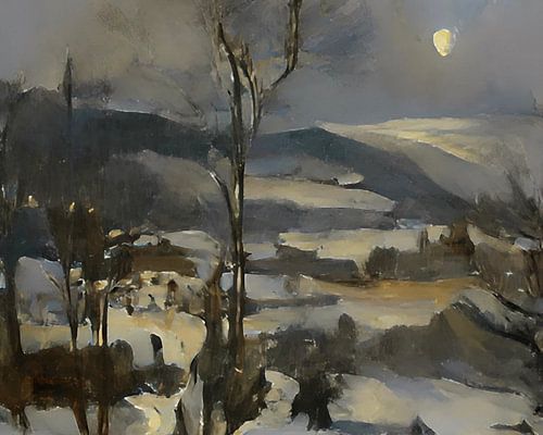 Sneeuwlandschap in Limburg