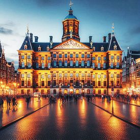 Palast am Dam Amsterdam Niederlande AI von Hendrik-Jan Kornelis