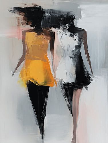 Portrait figuratif moderne et abstrait