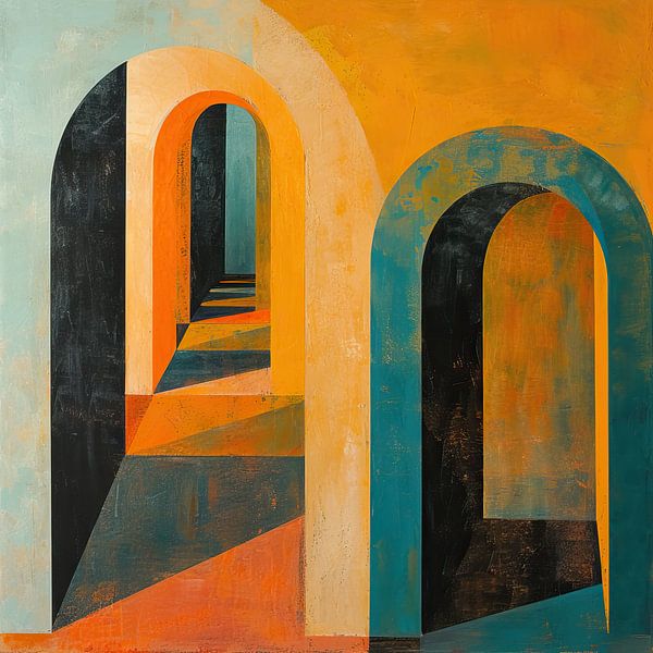 Neon Abstrakte Malerei | Abstrakte Malerei Neon von Wunderbare Kunst